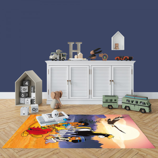 Kinderteppich Yakari Lagerfeuer 100x133 cm