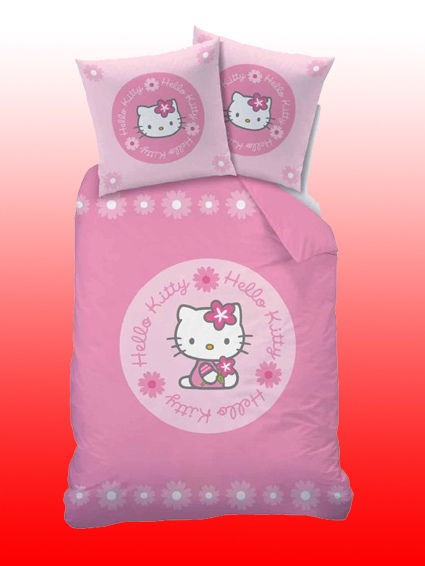 KINDER BETTWÄSCHE 135/200 HELLO KITTY CANDICE NEU/OVP m REIßVERSCHLUSS BAUMWOLLE