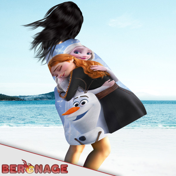 Frozen die Eiskönigin Badetuch Anna, Elsa und Olaf 60x120 cm