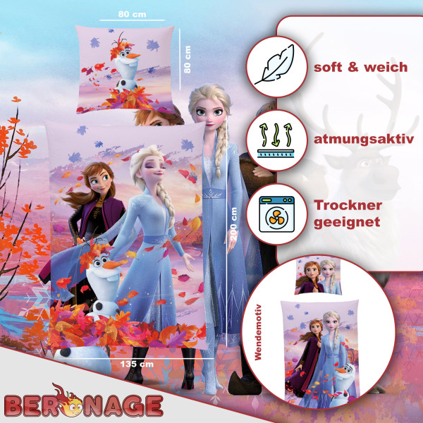 Frozen Die Eiskönigin Dreamteam Bettwäsche Linon / Renforcé