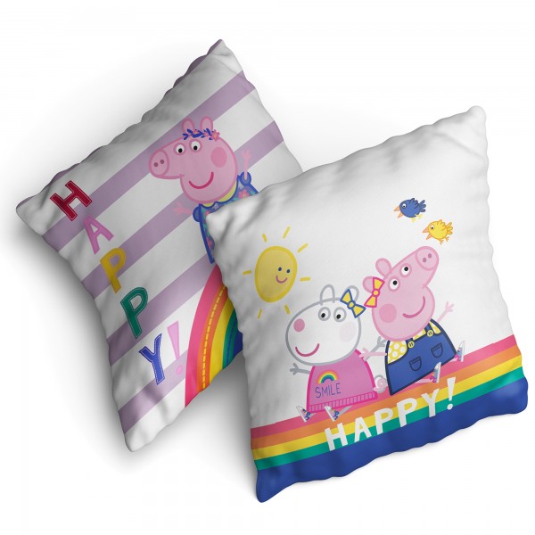 Peppa Wutz Pig Kissen Happy 40x40