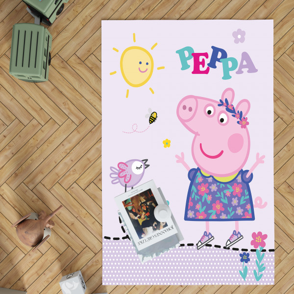Kinderteppich Peppa Wutz Pig Happy 100x133 cm