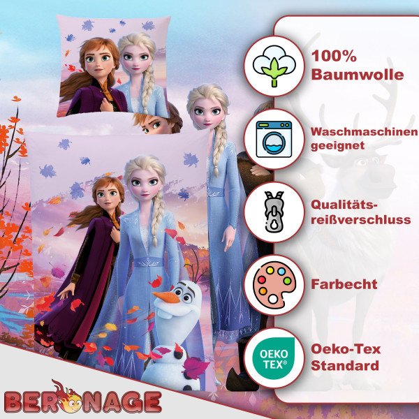 Frozen Die Eiskönigin Dreamteam Bettwäsche Biber / Flanell