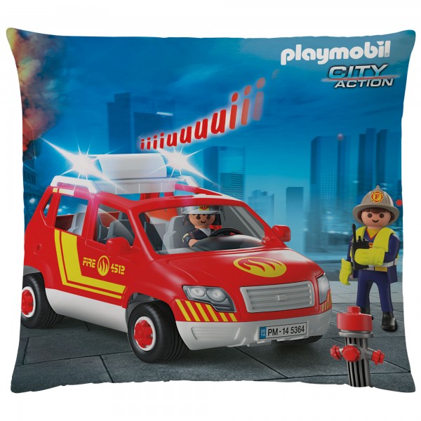 Playmobil Kissen City Action Feuerwehr 40x40
