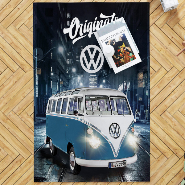 VW Volkswagen Teppich Bulli T1 Blau 100x133 cm