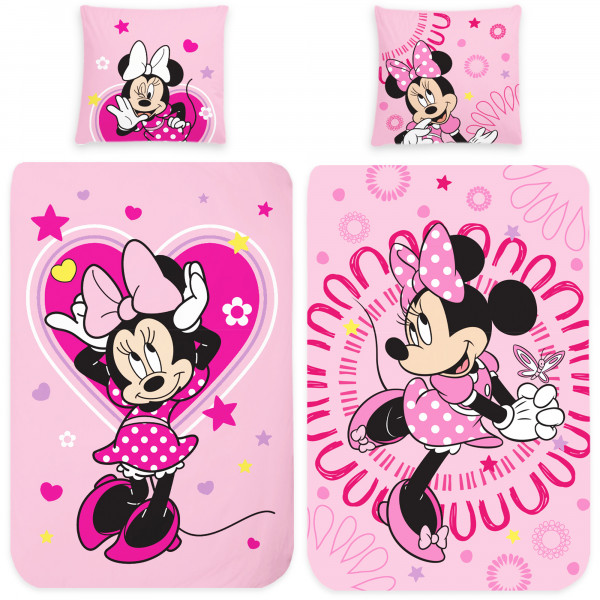 Minnie Mouse Bettwäsche Sweet Pink Biber / Flanell