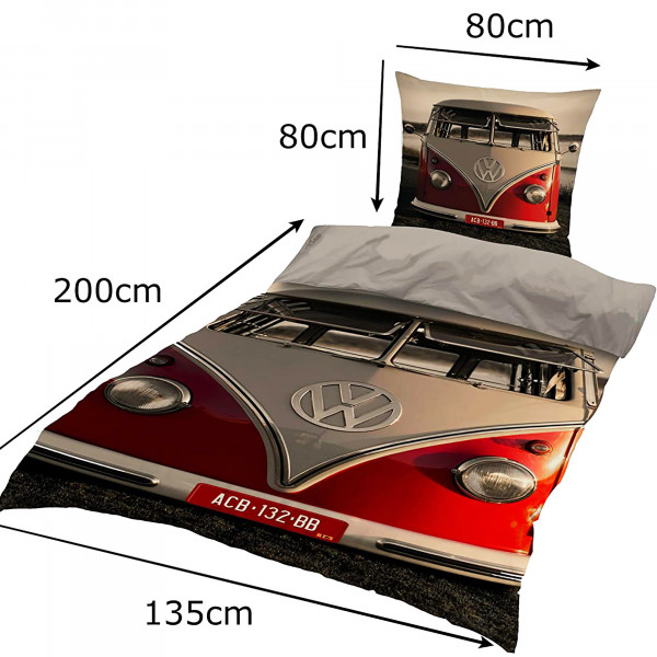 VW Volkswagen Bulli T1 Bettwäsche Linon / Renforcé 049 Bettbezug Retro