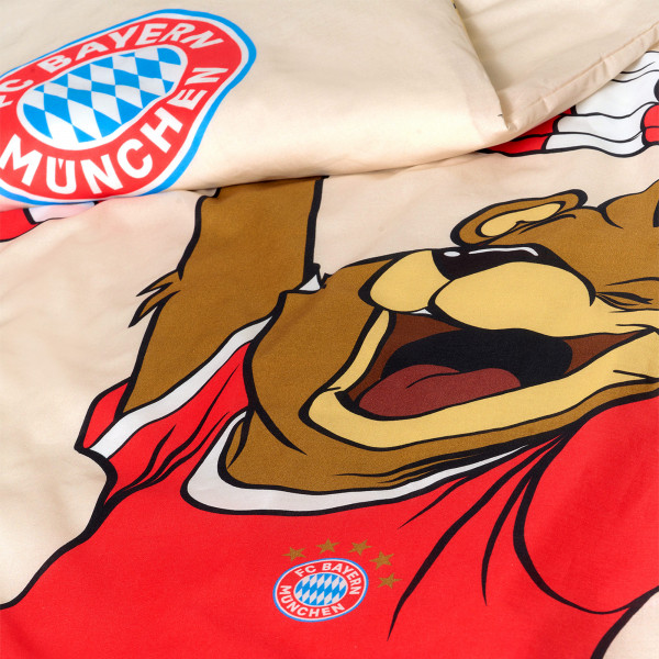 FC Bayern München Berni Maskottchen Bettwäsche Linon / Renforcé