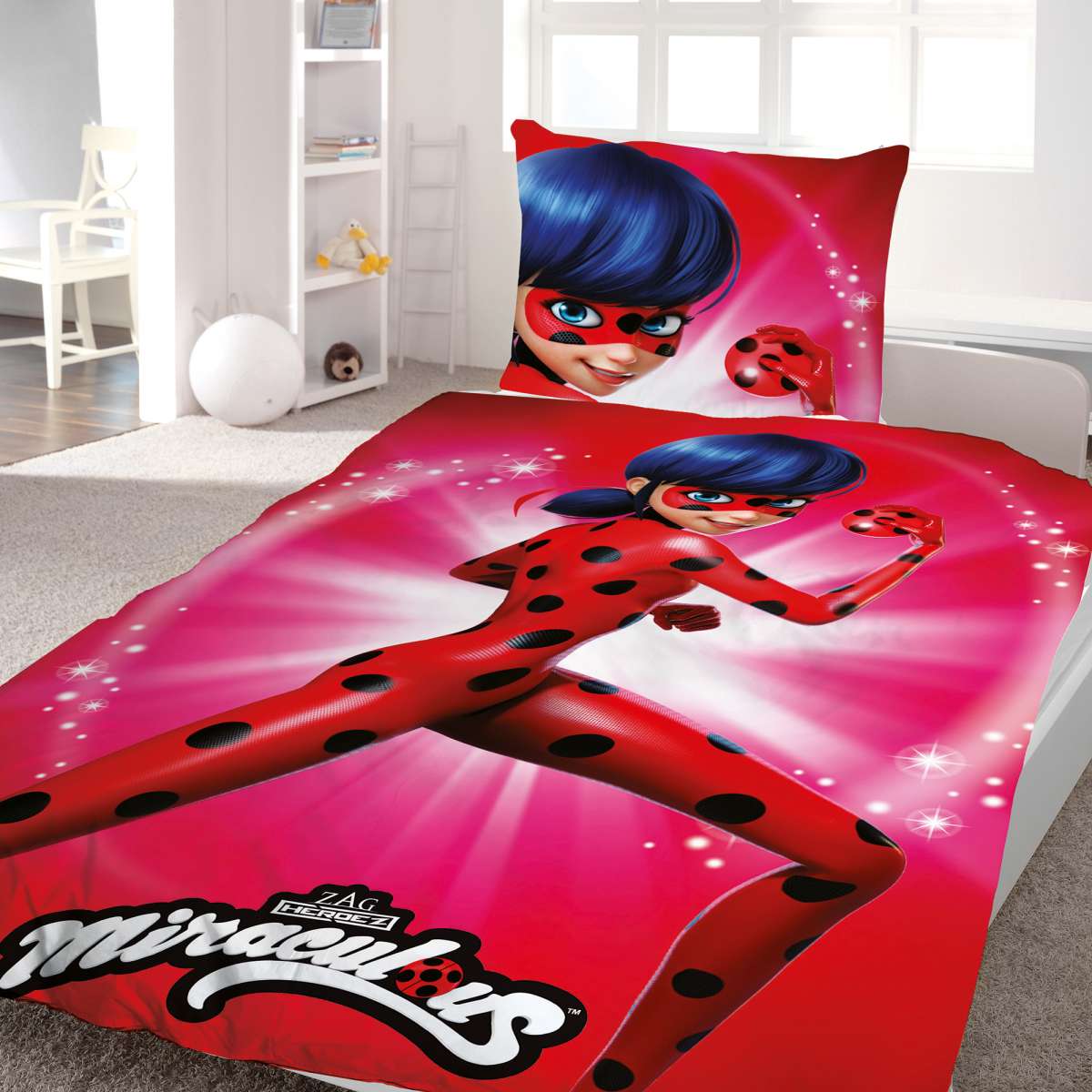 Miraculous Ladybug Love Bettwäsche Biber / Flanell ...