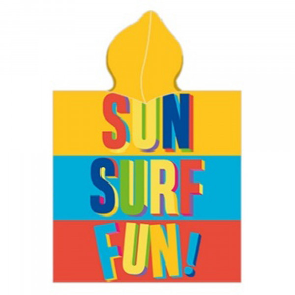 Paw Patrol Kinder Kapuzen Bade-Poncho Sun Surf Fun 55x110 cm Bademantel Poncho