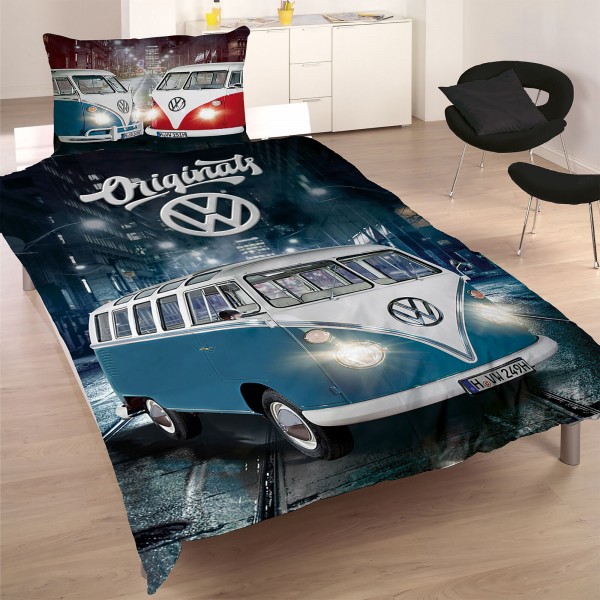 VW Volkswagen Campervan 087 Bettwäsche Biber / Flanell