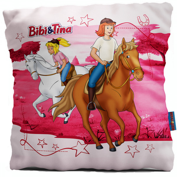 Bibi und Tina Reiter Kissen 40x40 cm
