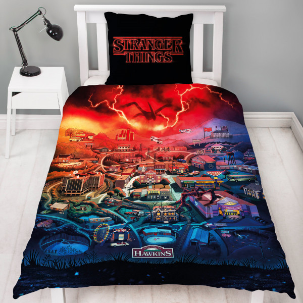 Stranger Things Hawkins Bettwäsche Linon / Renforcé