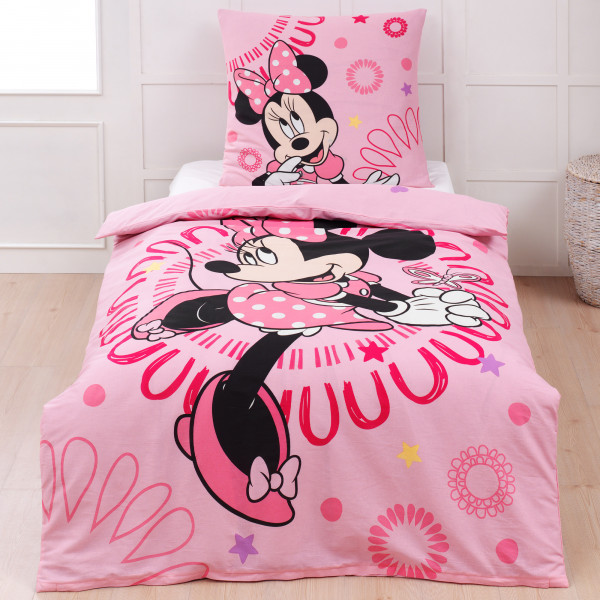 Minnie Mouse Sweet Pink Bettwäsche Biber / Flanell