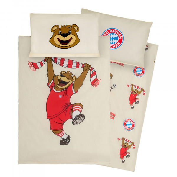 FC Bayern München Baby / Kleinkind Bettwäsche Berni Maskottchen