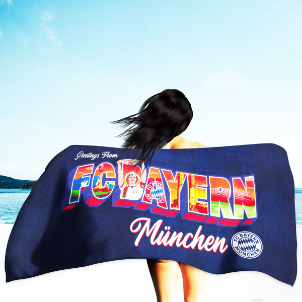 FC Bayern München Badetuch Greetings from Bavaria 90x180 cm