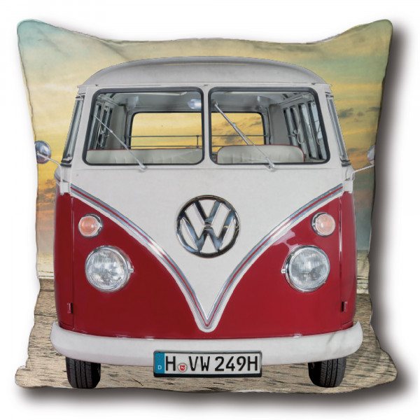 VW Volkswagen Bulli T1 085 40 x 40 cm Kuschelkissen passend zur Bettwäsche