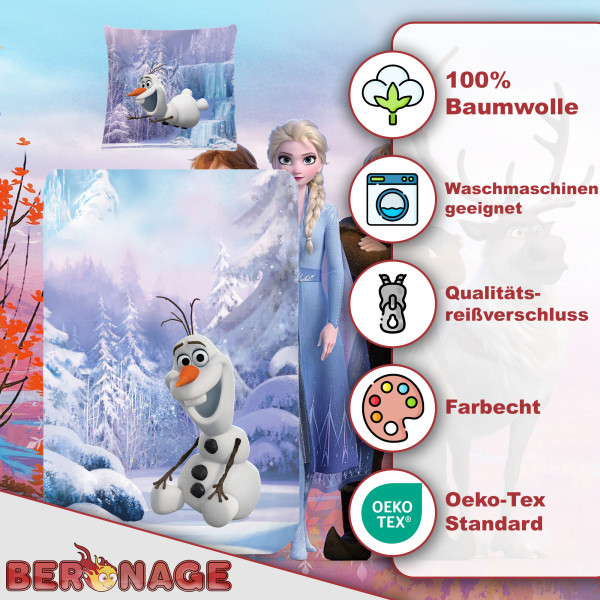 Frozen Die Eiskönigin Olaf Der Schneemann Bettwäsche Biber / Flanell