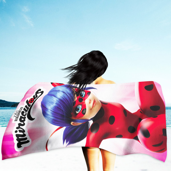 Miraculous Ladybug Running 007 Badetuch 75 x 150 cm