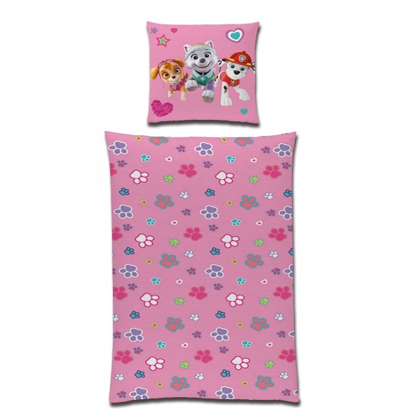 Paw Patrol Rule Rosa Bettwäsche Linon / Renforcé Bettbezug Skye Chase