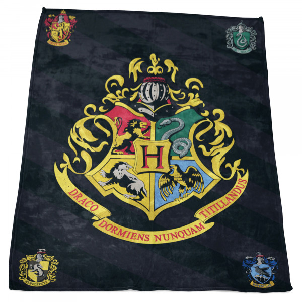 Harry Potter Decke Hogwarts 150x200 cm Kuscheldecke Wohndecke Fleecedecke