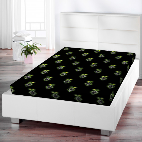 Borussia Mönchengladbach Spannbettlaken Schwarz 90/100 x 190/200 cm