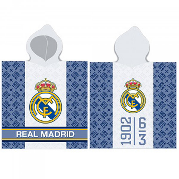 Real Madrid Kinder Kapuzen Bade-Poncho 60x120 cm