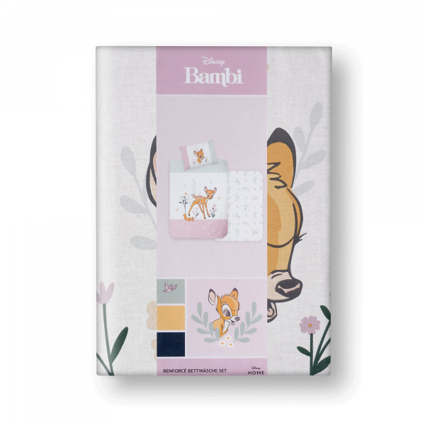 Bambi Flower Baby / Kleinkind Bettwäsche Linon / Renforcé