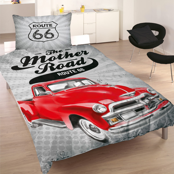ROUTE 66 Mother Road Bettwäsche Linon / Renforcé
