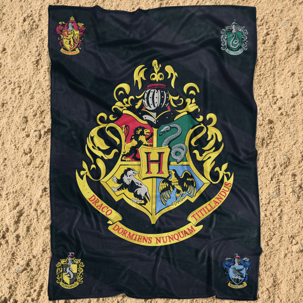 Harry Potter Decke Hogwarts 150x200 cm Kuscheldecke Wohndecke Fleecedecke