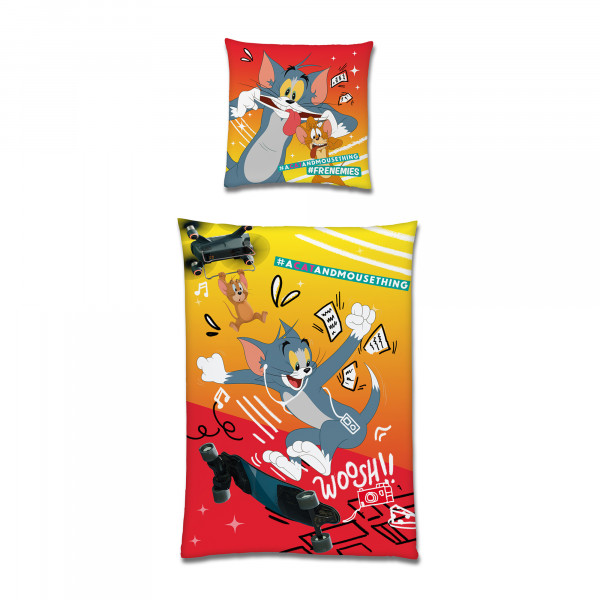 Tom & Jerry Cartoon Bettwäsche Linon / Renforcé
