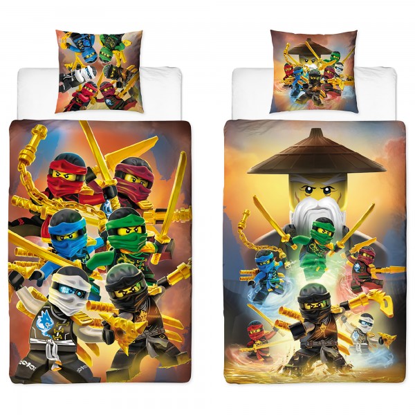 Lego Ninjago Crew Bettwäsche Linon / Renforcé Kinder Helden Bettbezug
