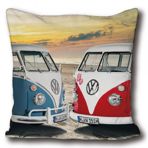 VW Volkswagen Bulli T1 085 40 x 40 cm Kuschelkissen passend zur Bettwäsche