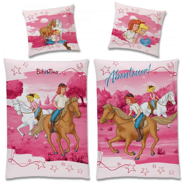 Bibi und Tina Abenteuer Bettwäsche Biber / Flanell