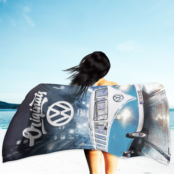 VW Volkswagen Bulli T1 blau 087 Badetuch 75x150 cm