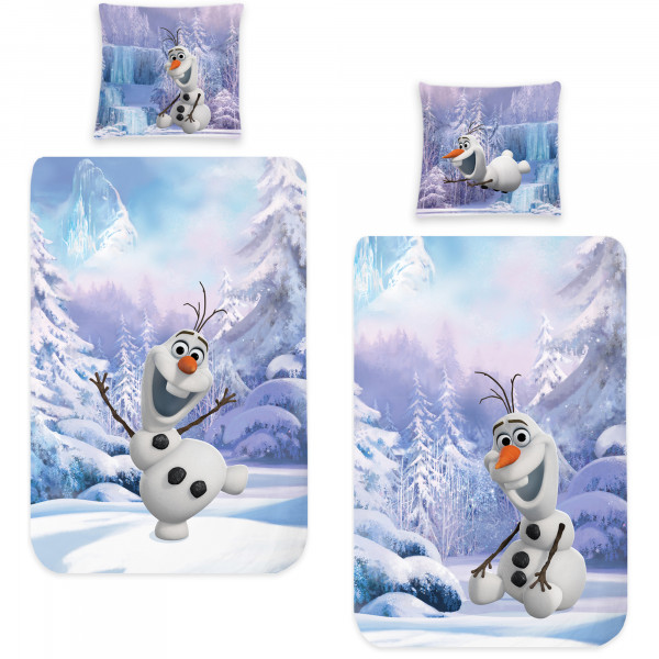Frozen Die Eiskönigin Olaf Der Schneemann Bettwäsche Linon / Renforcé