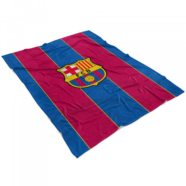 FC Barcelona Decke 130x170 cm Kuscheldecke Wohndecke Fleecedecke