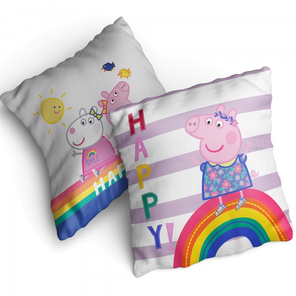 Peppa Wutz Pig Kissen Happy 40x40