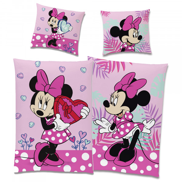 Minnie Mouse Herz Bettwäsche Biber / Flanell