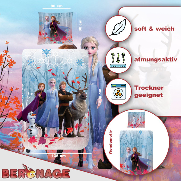 Frozen Die Eiskönigin Team Bettwäsche Linon / Renforcé