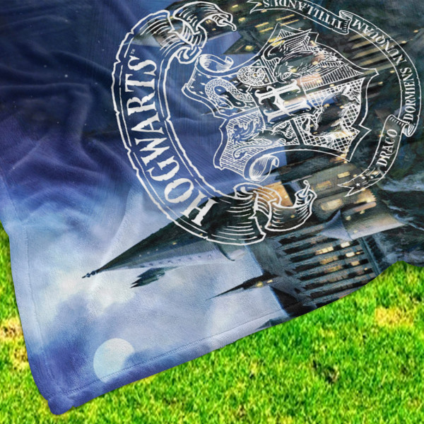 Harry Potter Decke Castle 130x170 cm Kuscheldecke Wohndecke Fleecedecke