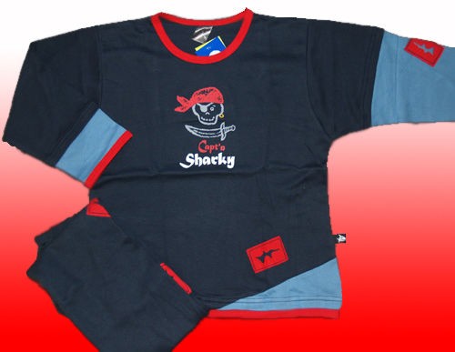 Käptn' Sharky SCHLAFANZUG PYJAMA SCHIESSER ~NEU Gr. 128