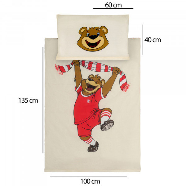 FC Bayern München Baby / Kleinkind Bettwäsche Berni Maskottchen