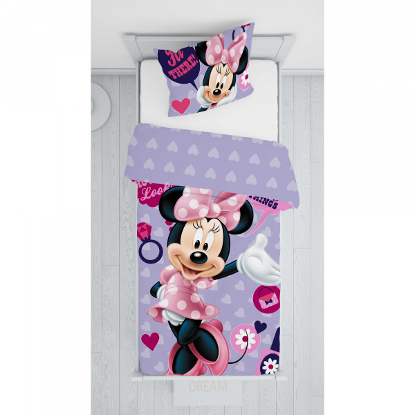 Disney Minnie Mouse Baby / Kleinkind Hi There! Bettwäsche Linon / Renforcé