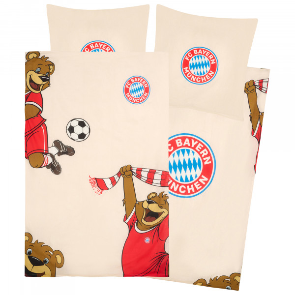 FC Bayern München Berni Maskottchen Bettwäsche Linon / Renforcé