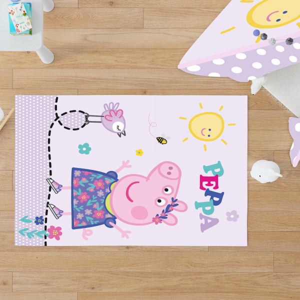 Kinderteppich Peppa Wutz Pig Happy 100x133 cm