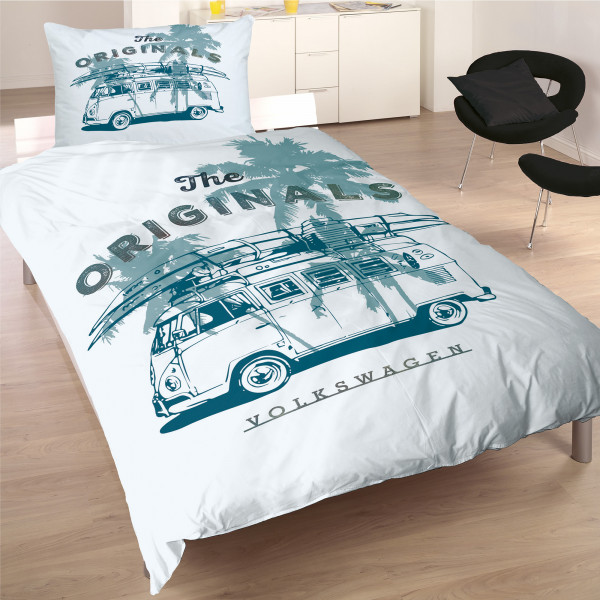 VW Volkswagen Bulli T1 Bettwäsche Linon / Renforcé 015 Bettbezug Bus