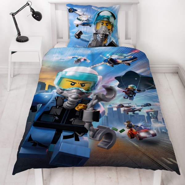 Lego City Polizei & Feuerwehr Bettwäsche Linon / Renforcé