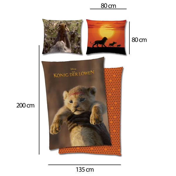 Der König der Löwen Life Action Bettwäsche Linon / Renforcé Simba