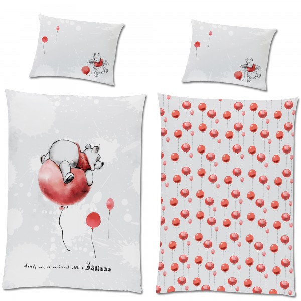 Winnie the Pooh Baby / Kleinkind Balloon Bettwäsche Linon / Renforcé